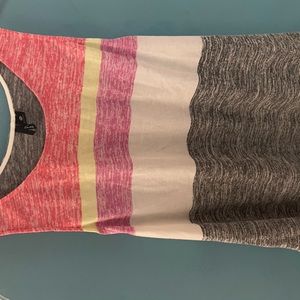 XS SMALL TANK TOP. Gray/ pink/ white/ yellow green/purple